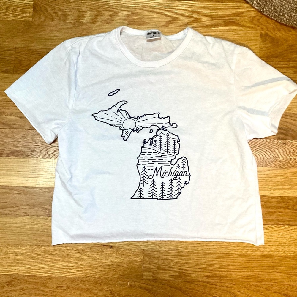 $5 ✨ Michigan cropped tee